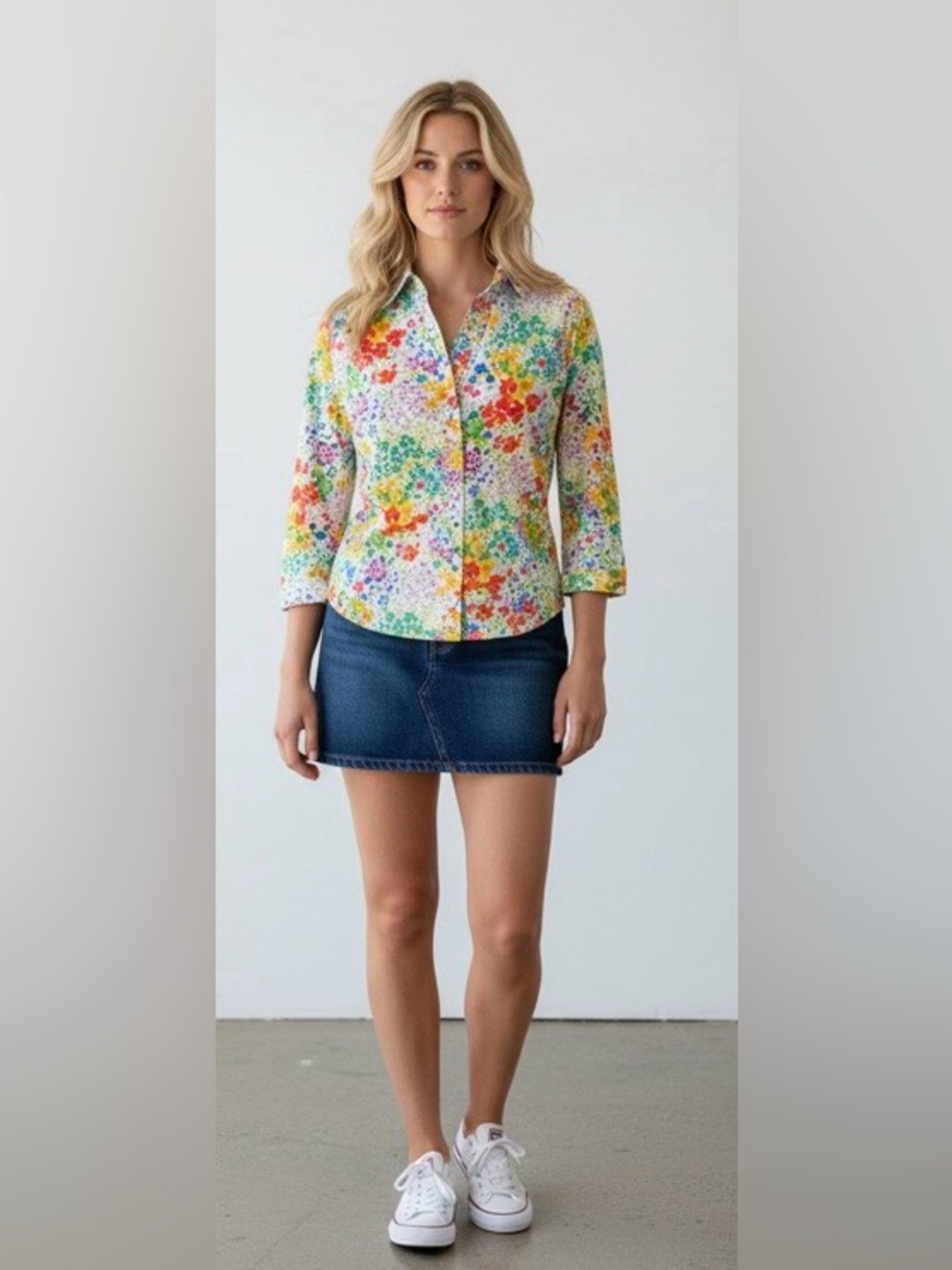 ORVIS -Colorful Floral Button Down Shirt